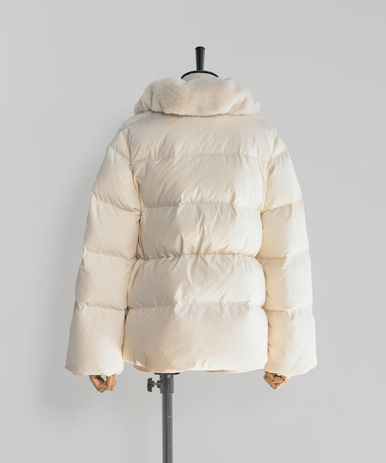 ファーコンビビックカラーミドルダウンコート