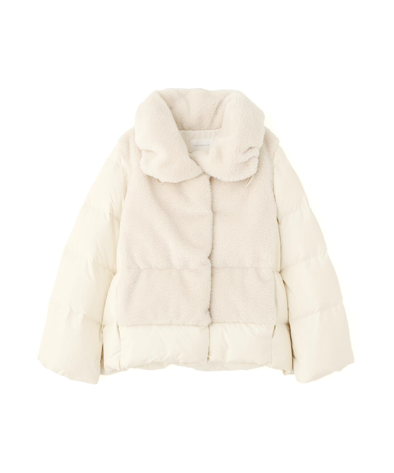 ファーコンビビックカラーミドルダウンコート