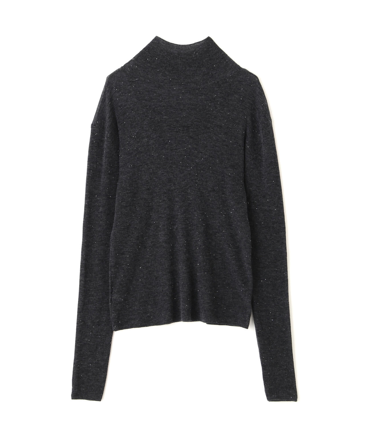 スパンコールシアーモックネックプルオーバー