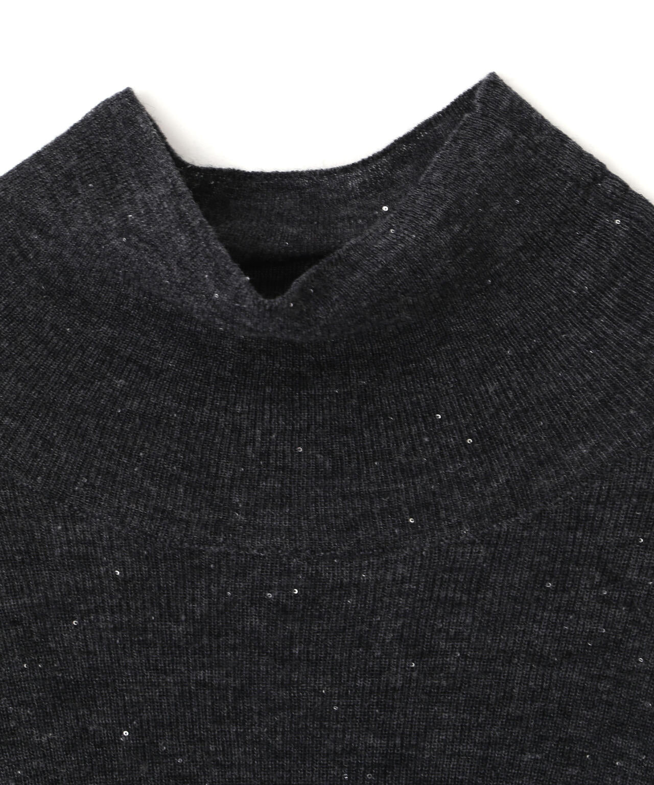 スパンコールシアーモックネックプルオーバー