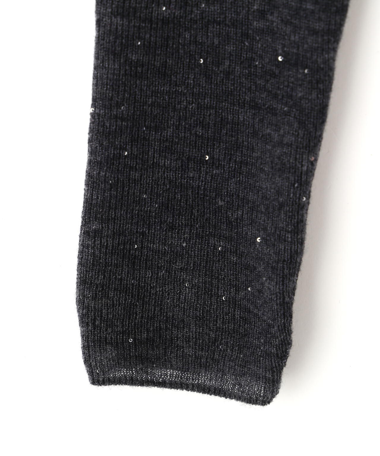 スパンコールシアーモックネックプルオーバー