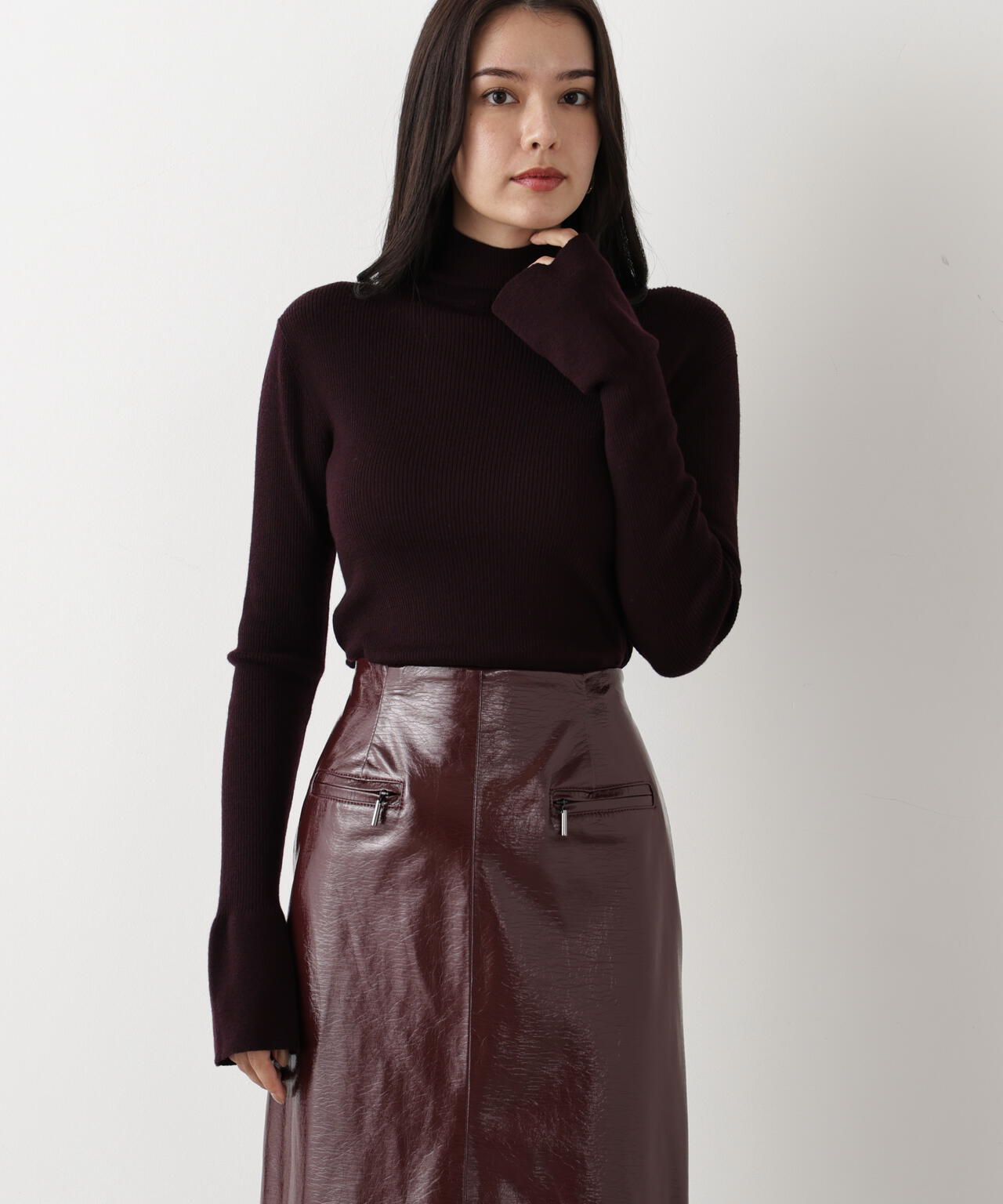 ウールモックネックプルオーバー