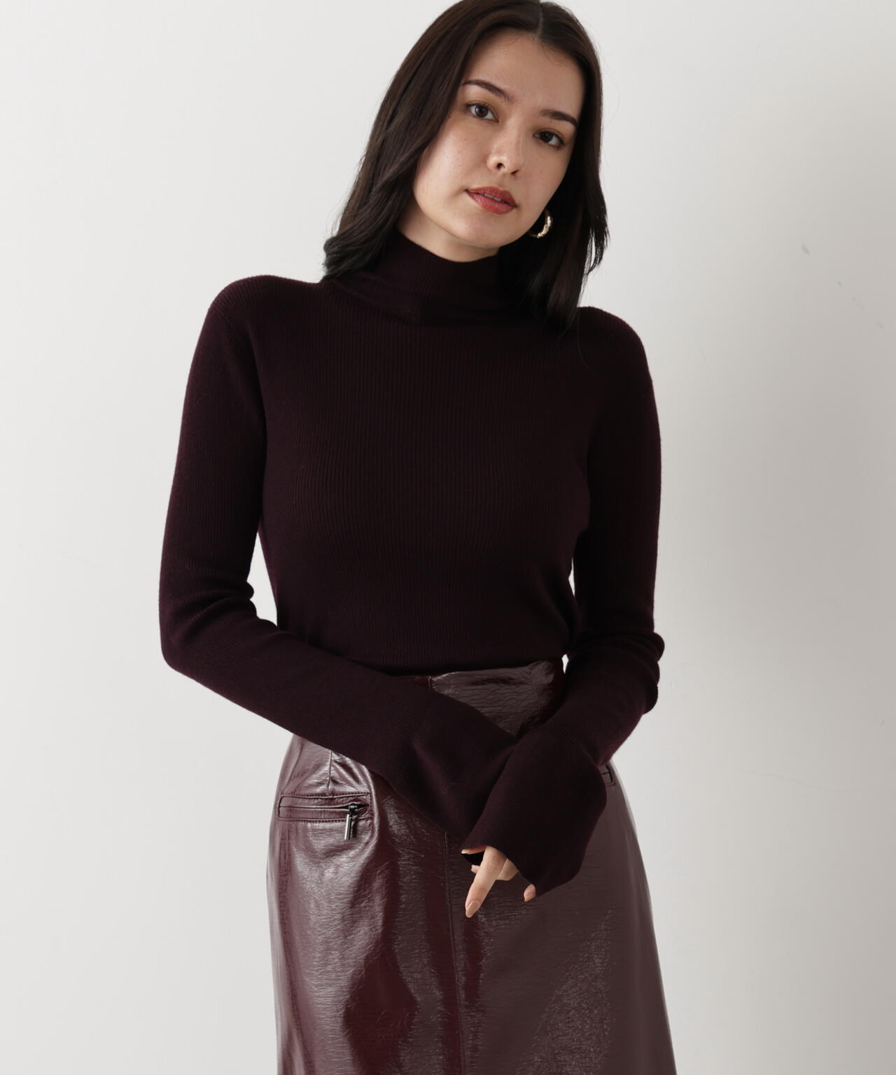 ウールモックネックプルオーバー