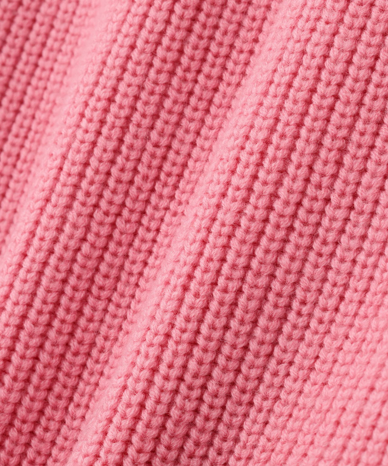 ファーグローブ付き畦ニットプルオーバー