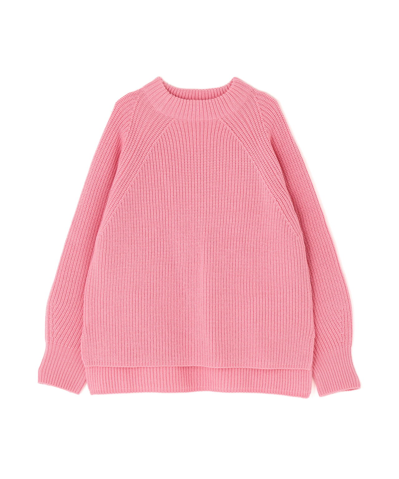 ファーグローブ付き畦ニットプルオーバー