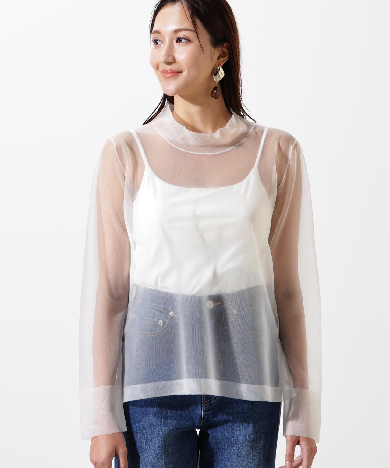 シアーニットプルオーバー