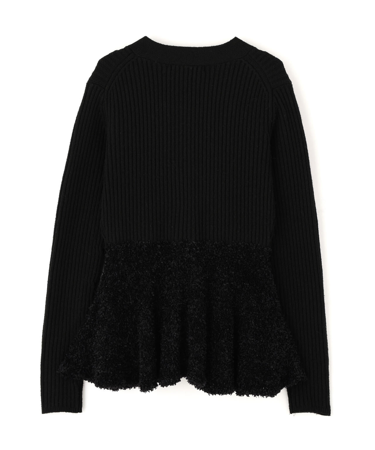 ツイードコンビペプラムカーディガン