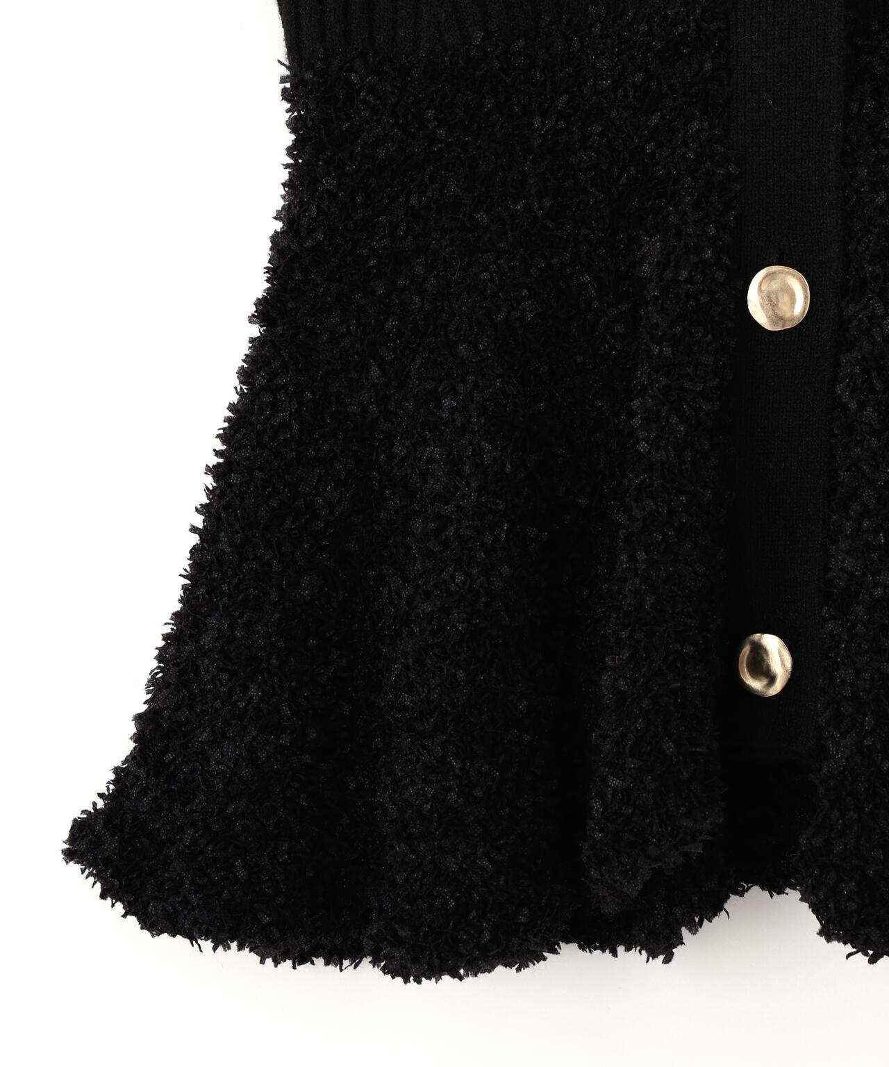 ツイードコンビペプラムカーディガン