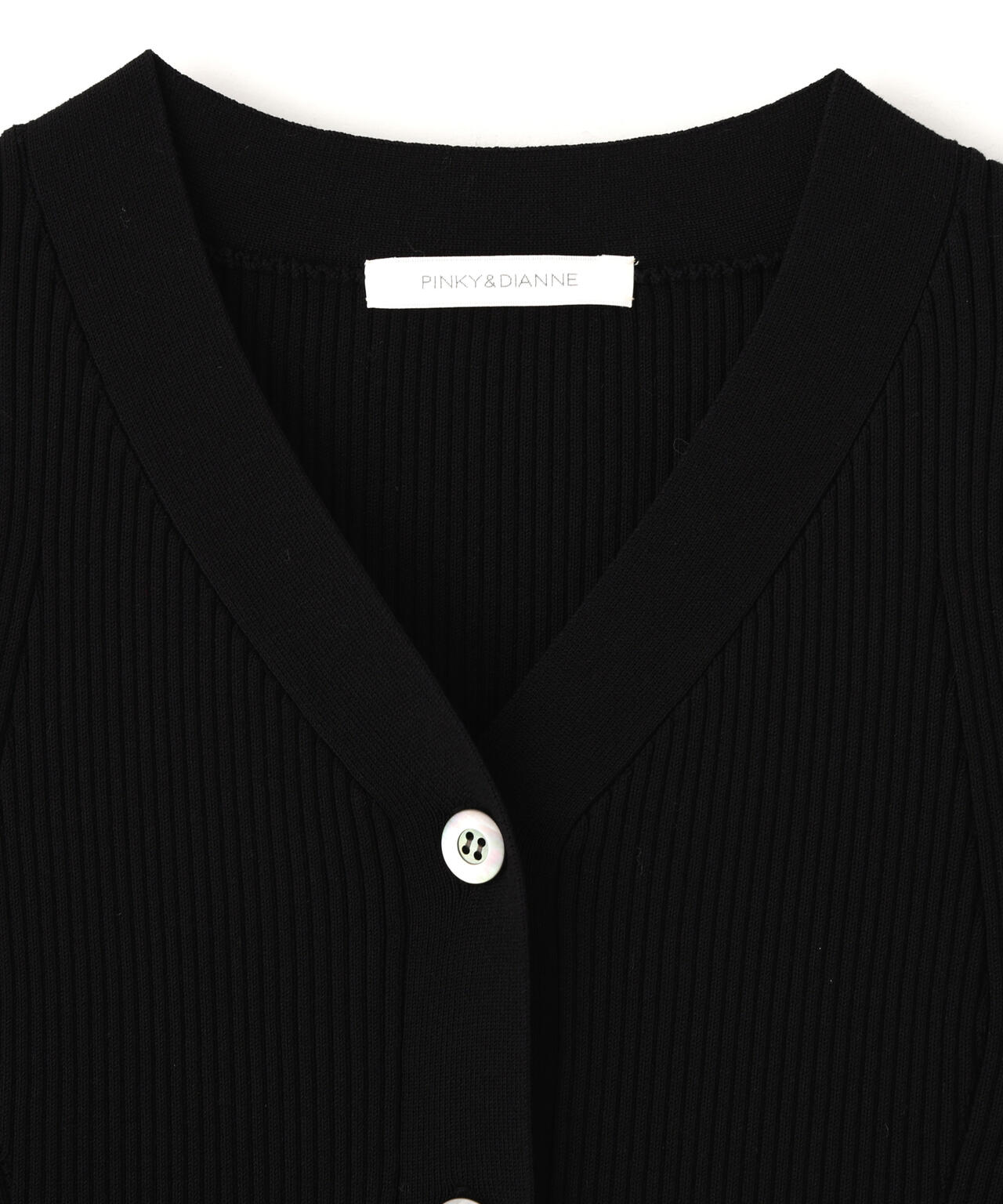 リブニットVネックカーディガン