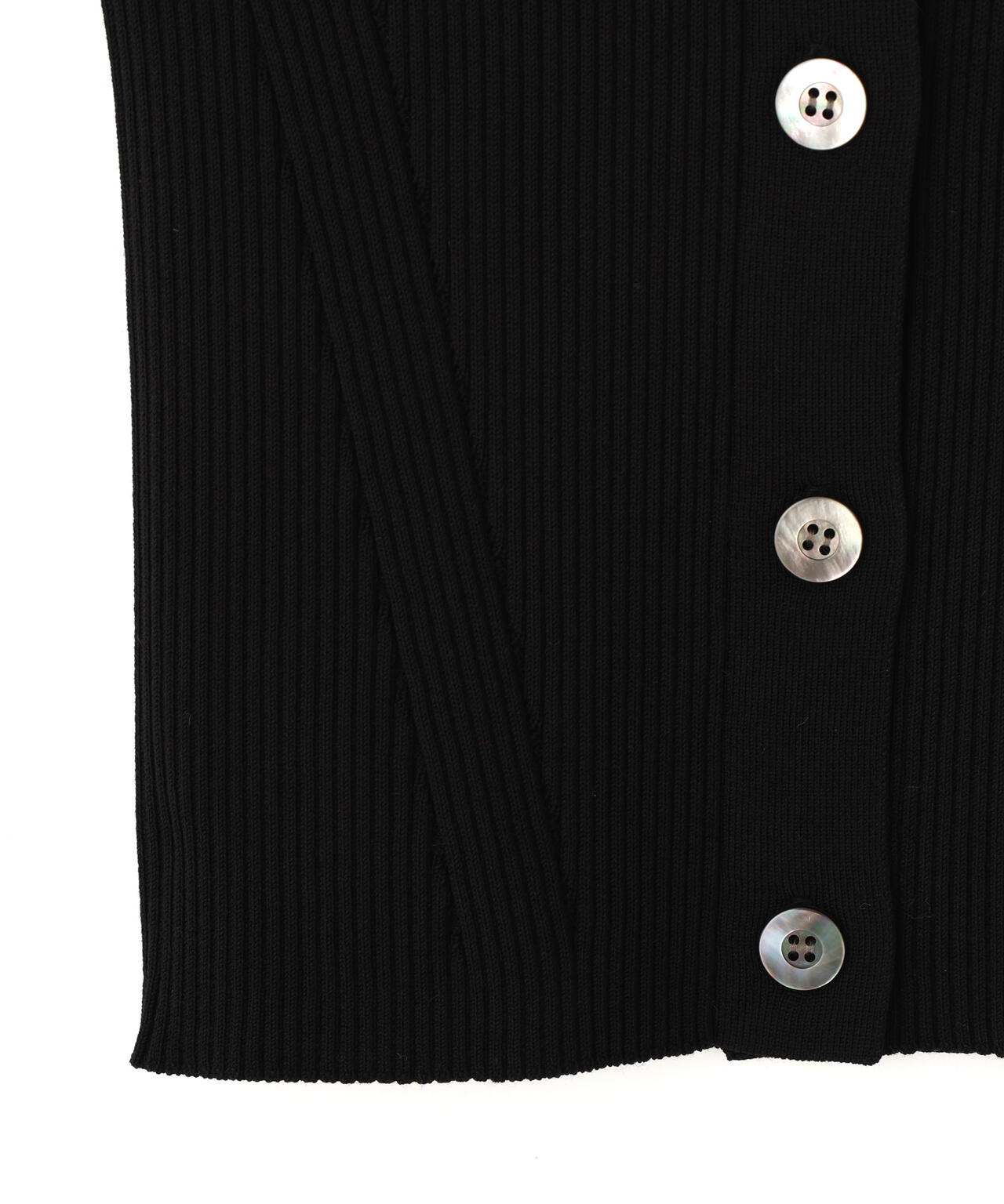 リブニットVネックカーディガン