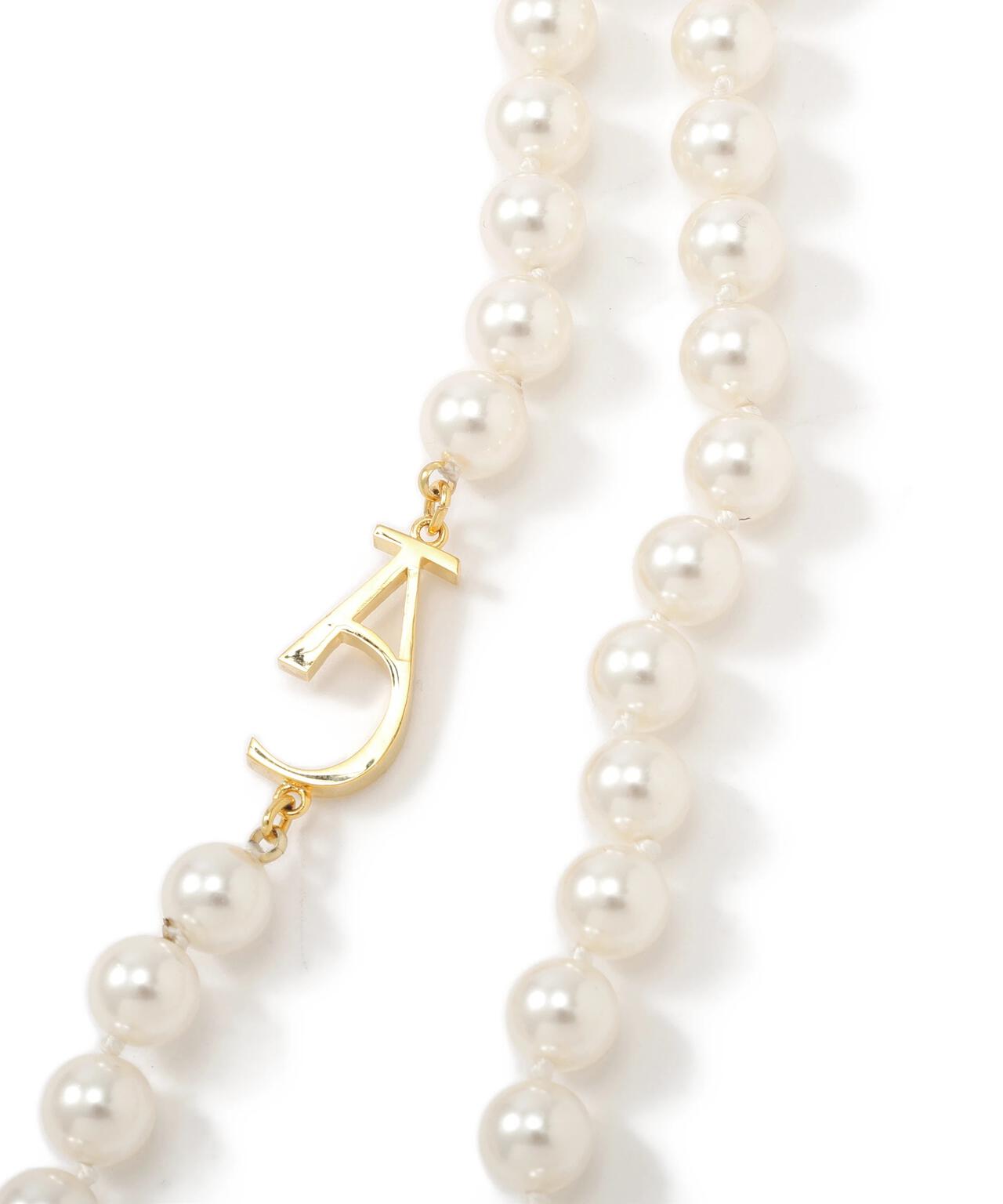 グラスパールロングネックレス_