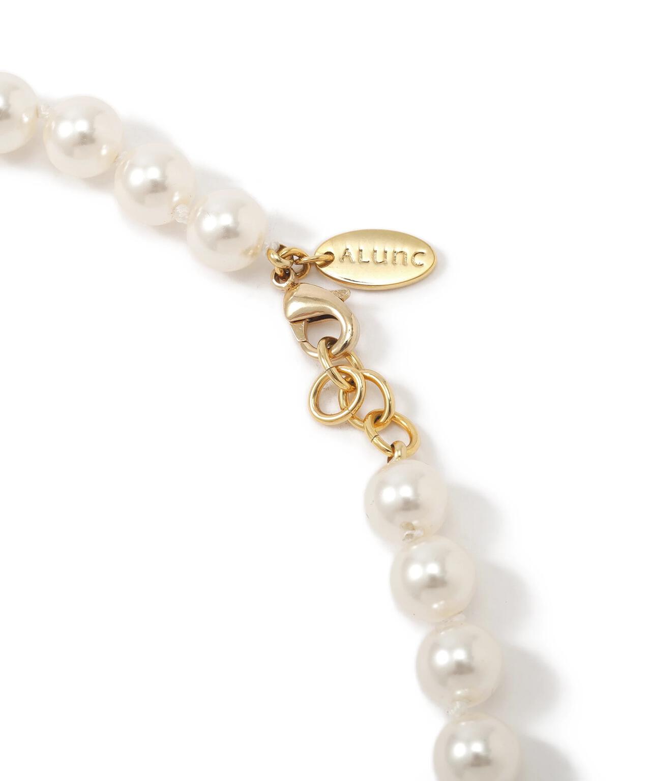 グラスパールロングネックレス_