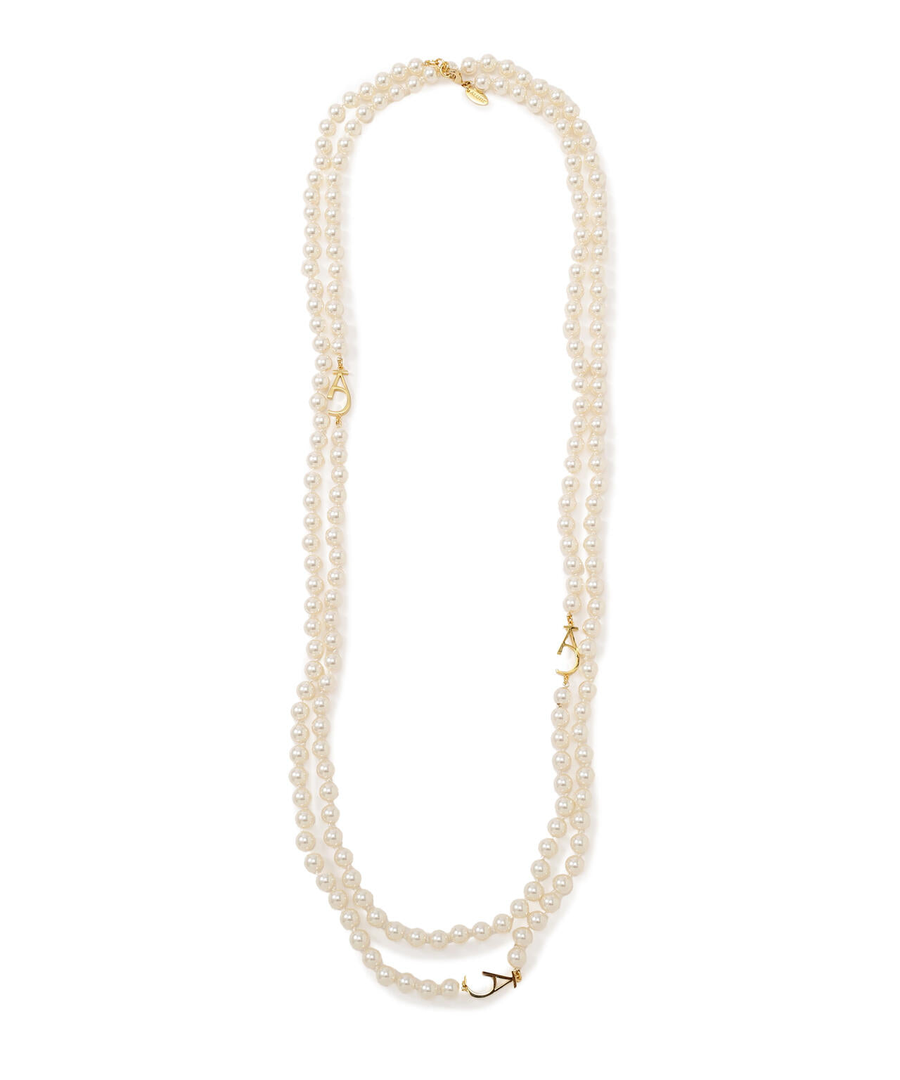 グラスパールロングネックレス_