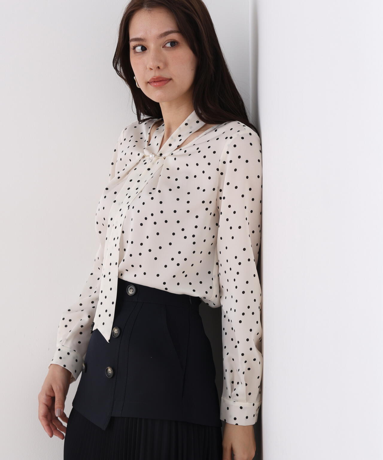 2WAYボウタイブラウス