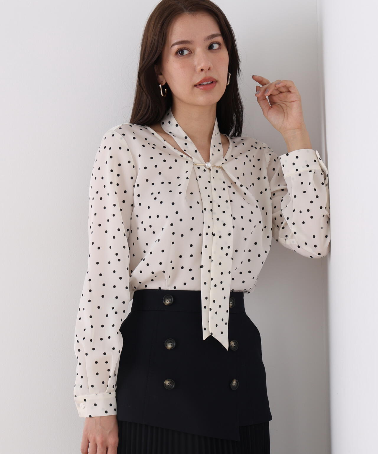 2WAYボウタイブラウス