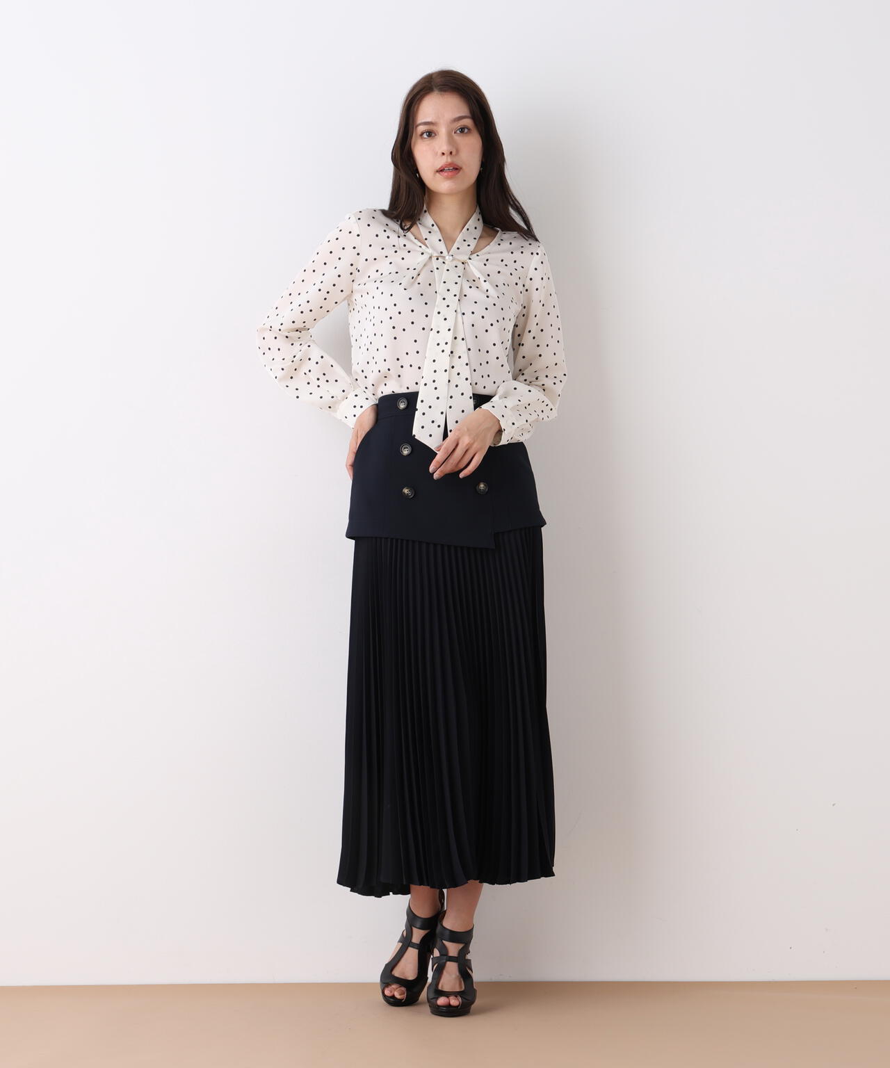 2WAYボウタイブラウス