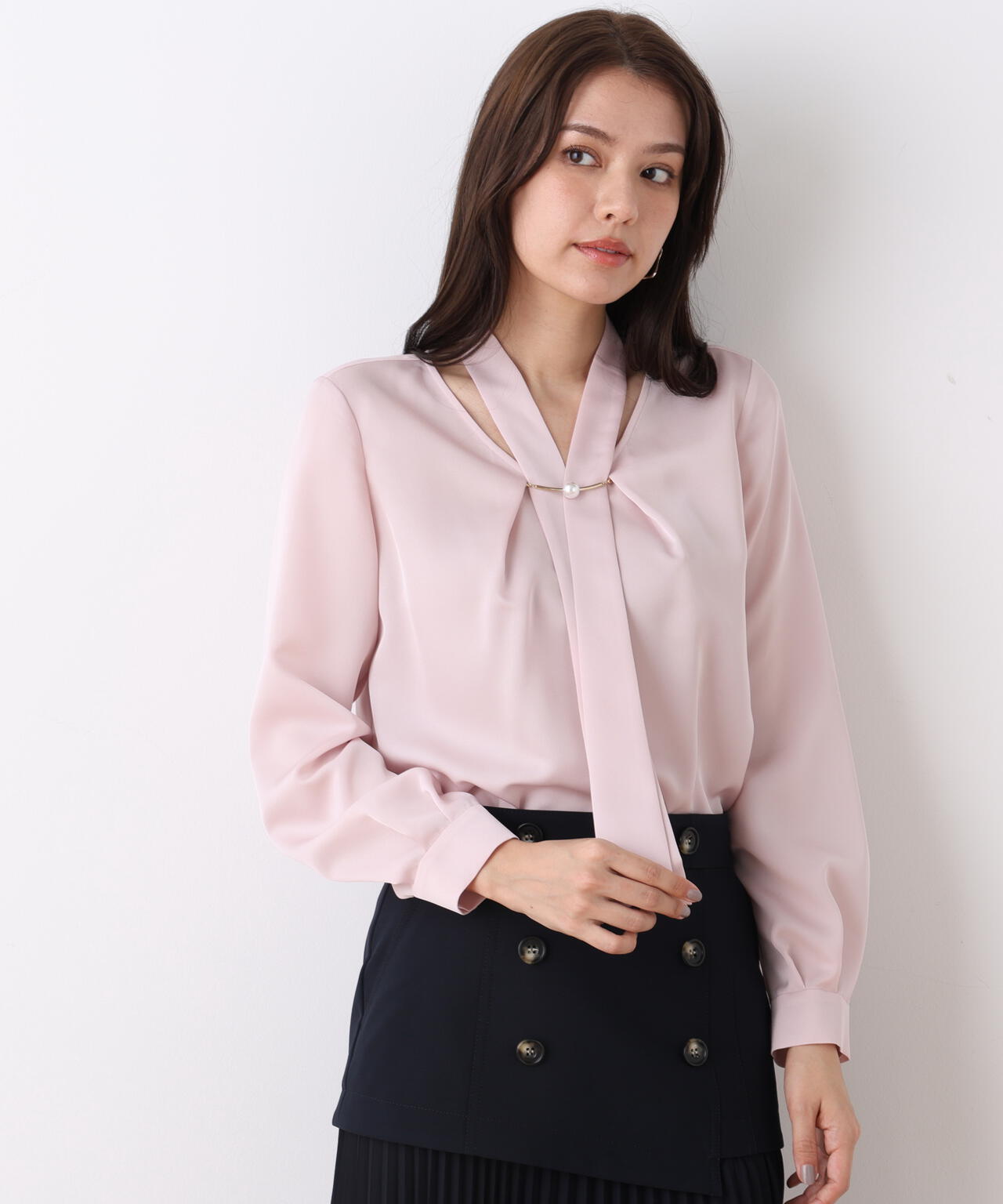 2WAYボウタイブラウス