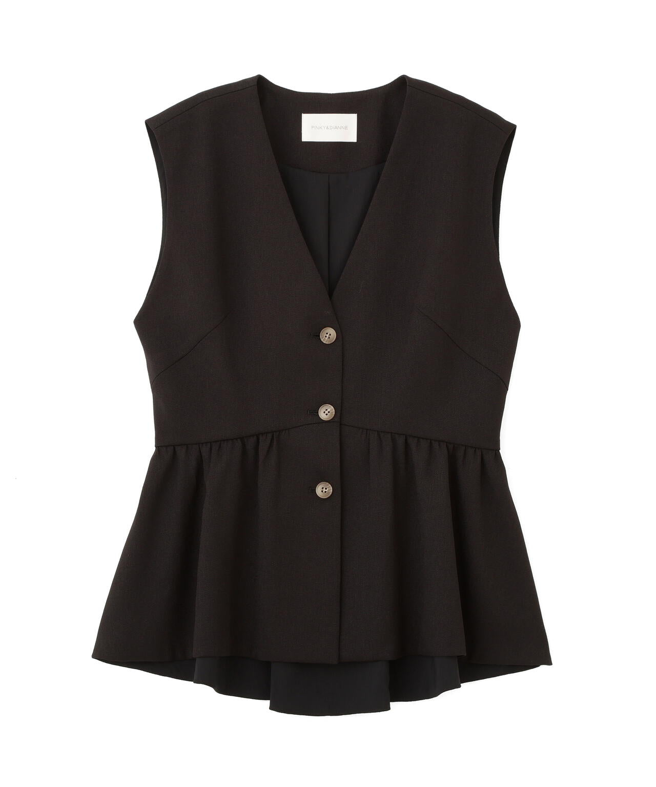 スラブ調ペプラムブラウス