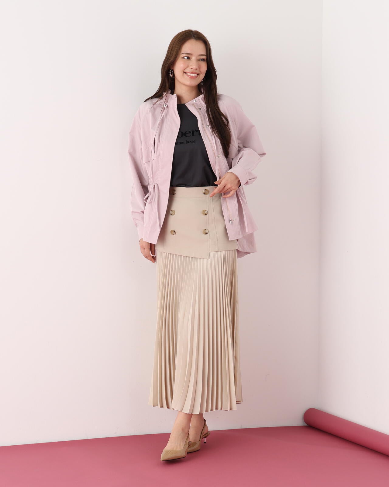 ソフトオックスプリーツスカート