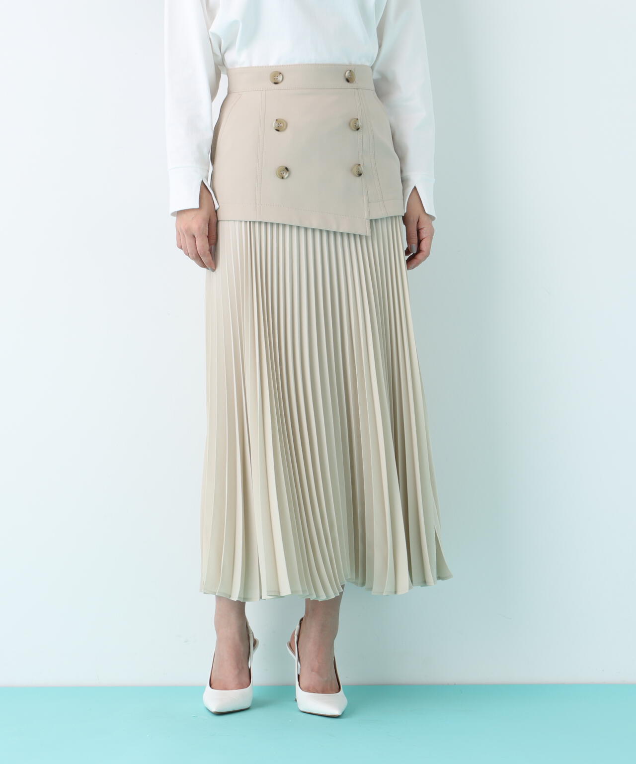 ソフトオックスプリーツスカート
