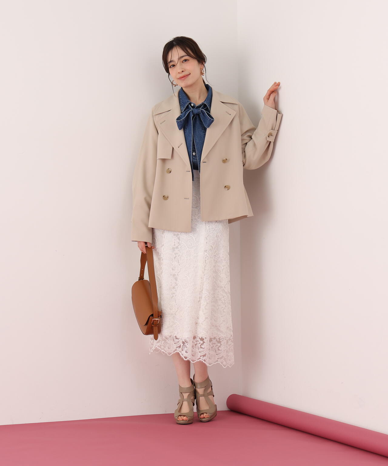 スカラレースフレアスカート