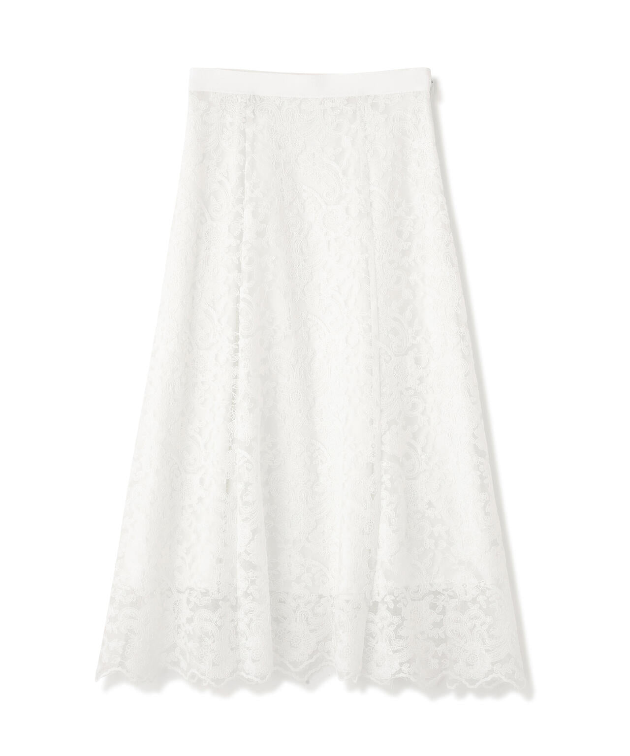 スカラレースフレアスカート