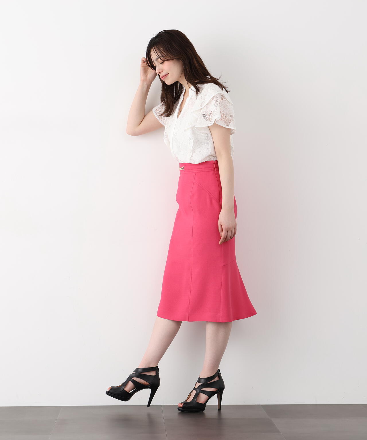 メタルパーツバックマーメイドスカート