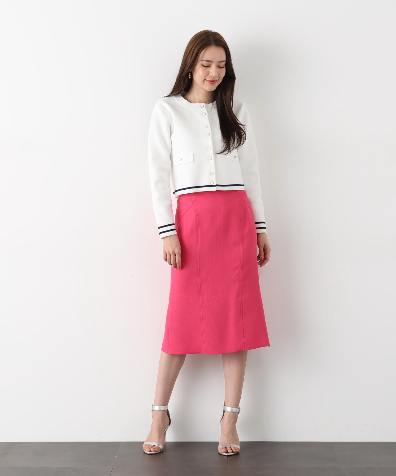 メタルパーツバックマーメイドスカート