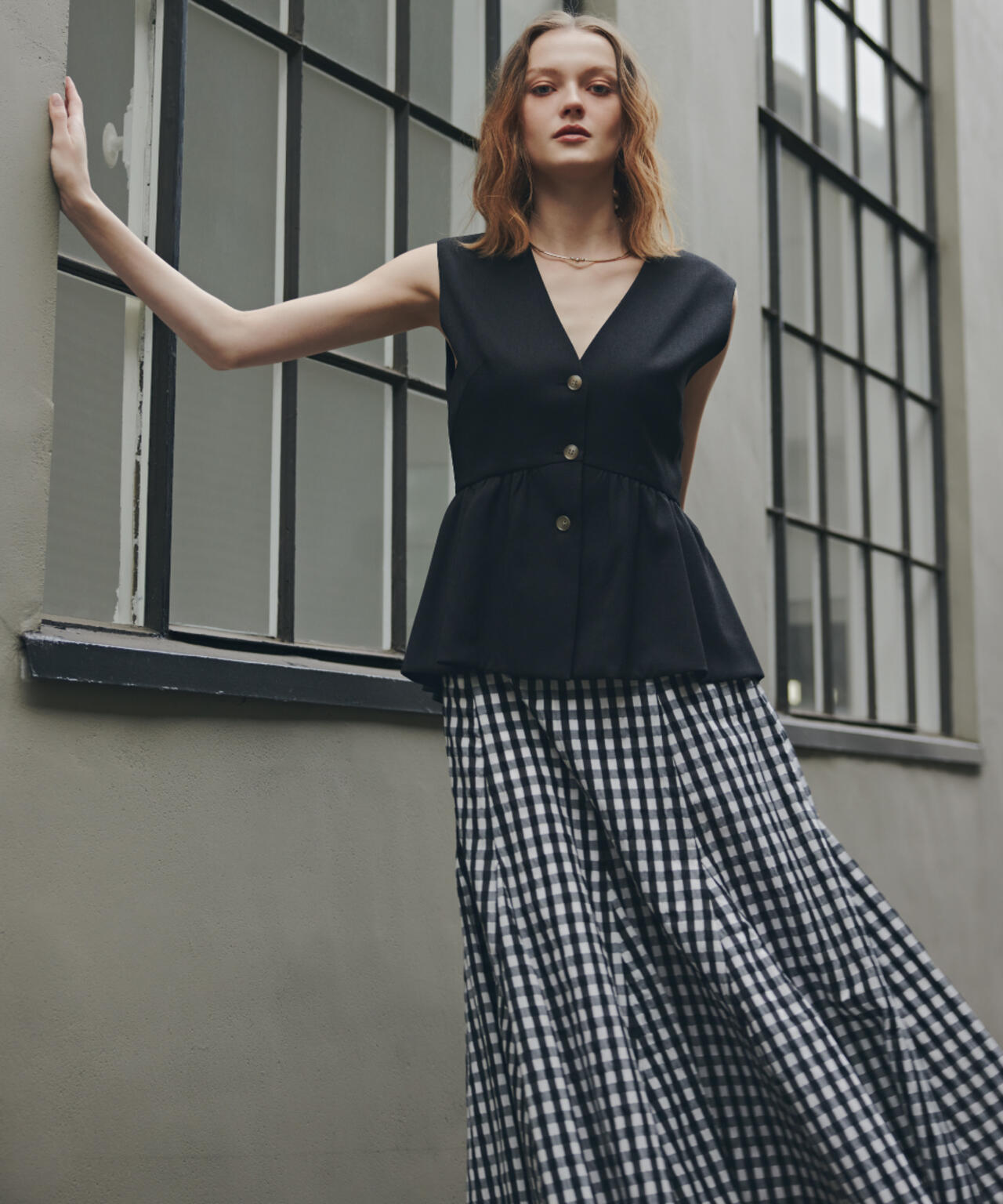 シアーローンボリュームフレアースカート