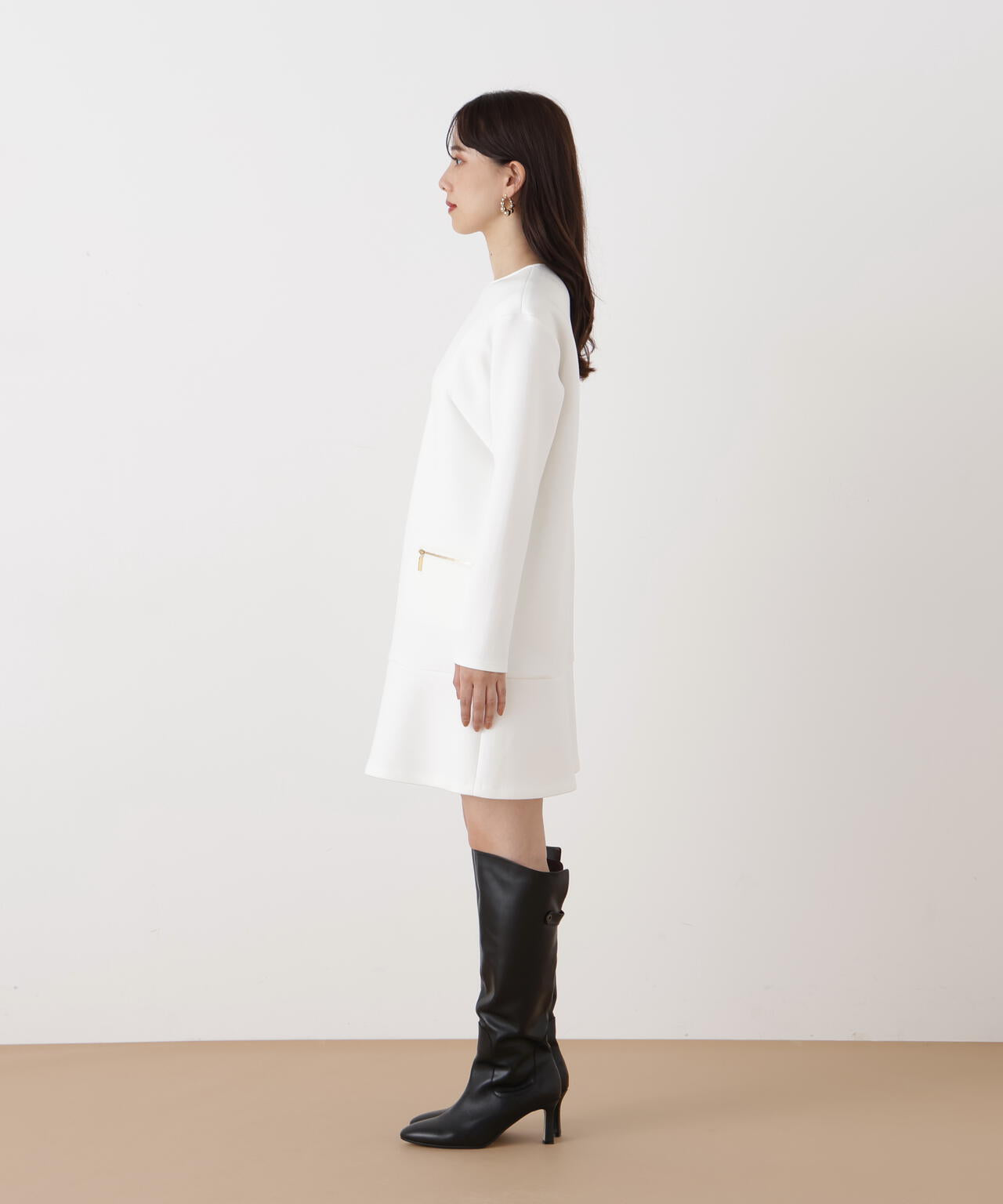 ダンボールニットミニワンピース