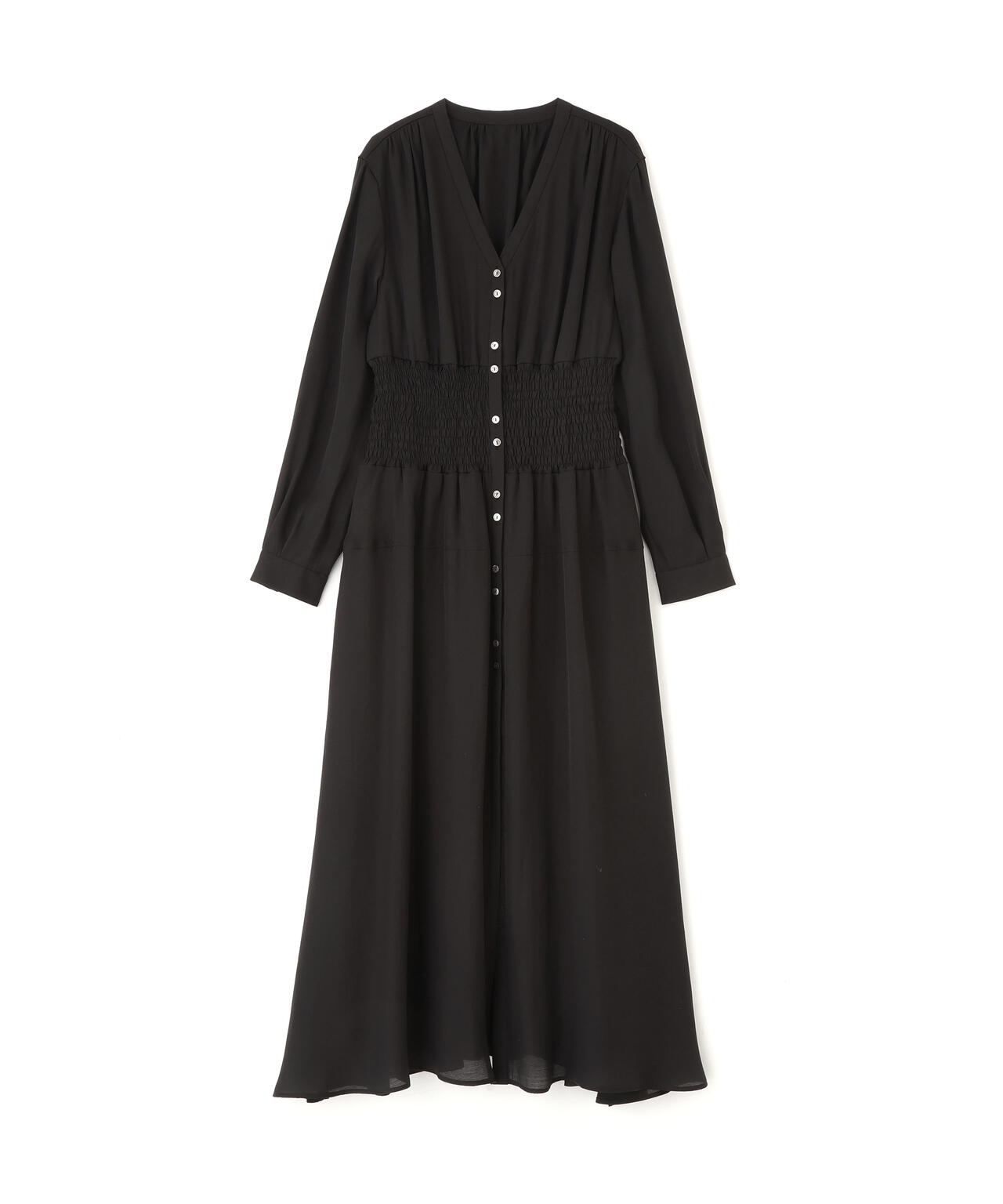 ウエストシャーリングロングワンピース