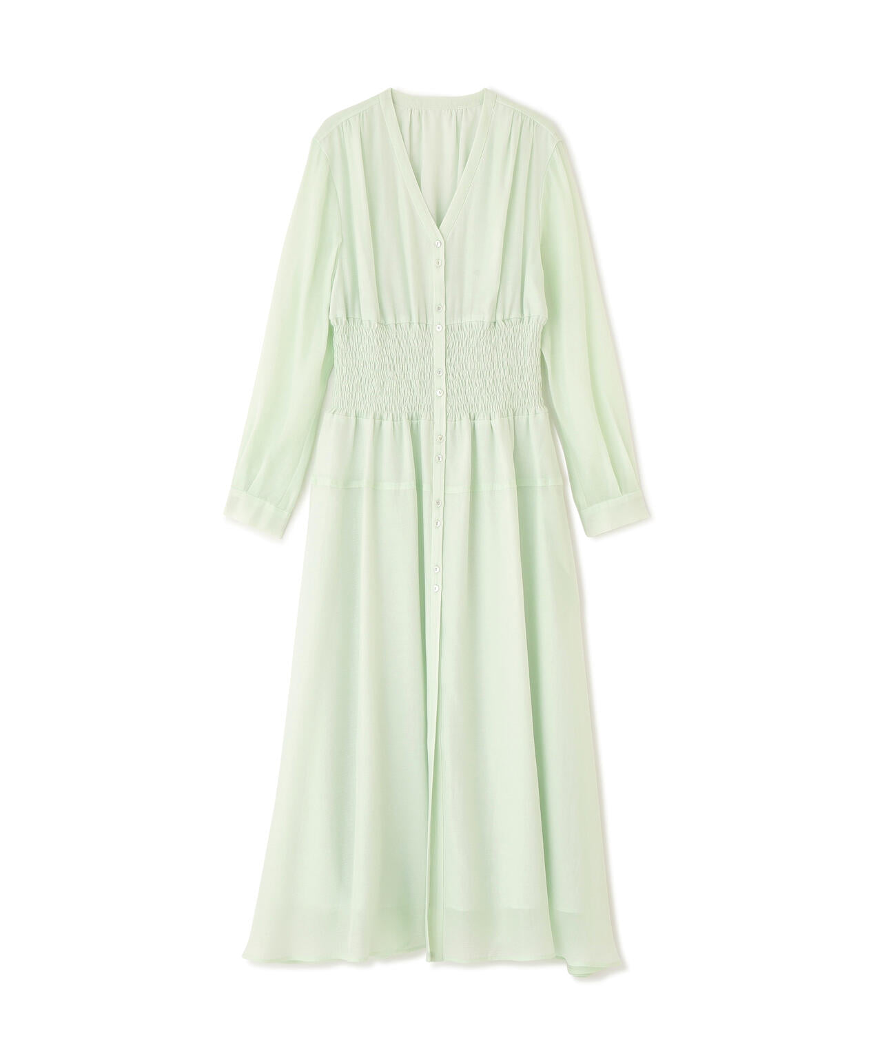 ウエストシャーリングロングワンピース