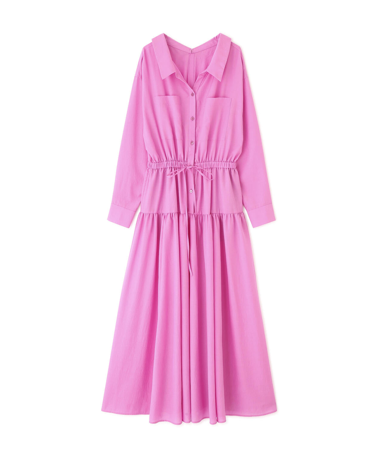 ブライトローンロングシャツワンピース