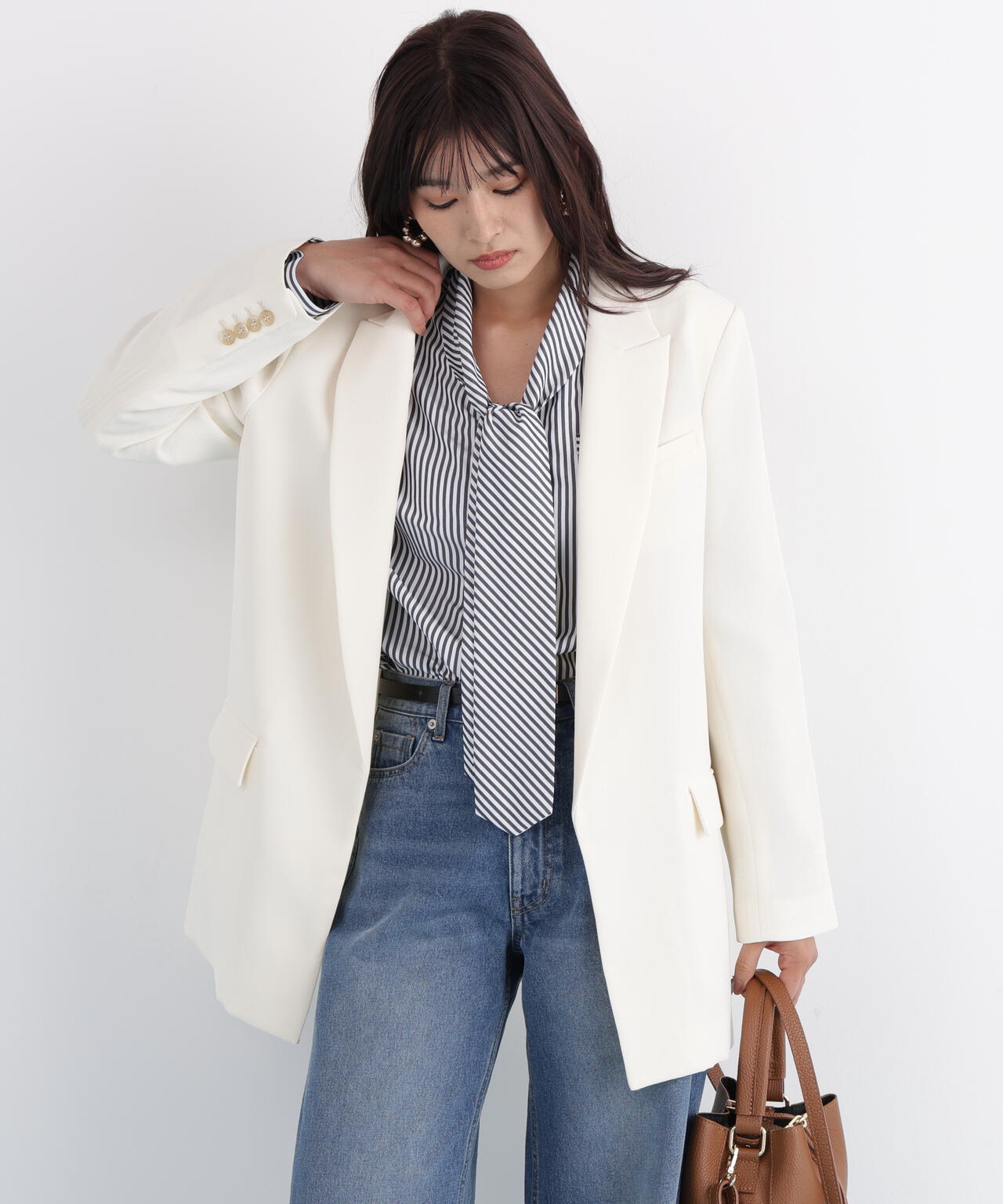 ストライプスリーブジャケット