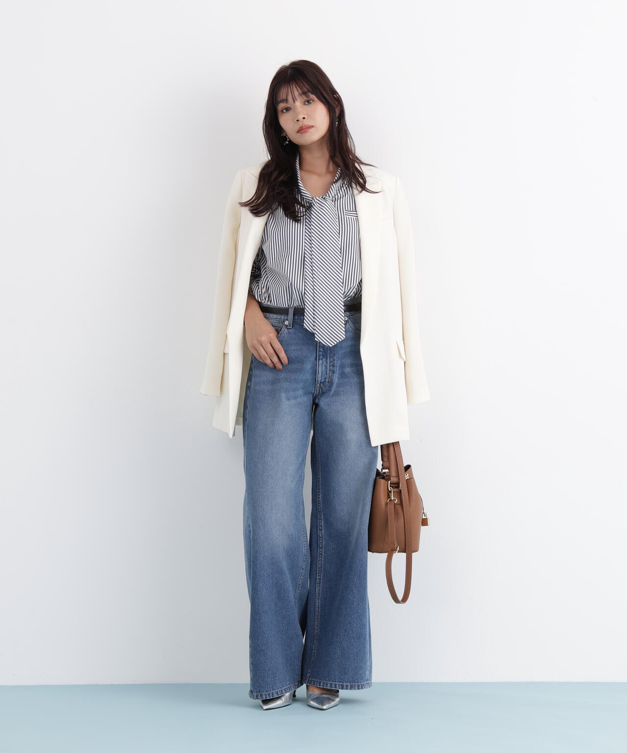 ストライプスリーブジャケット