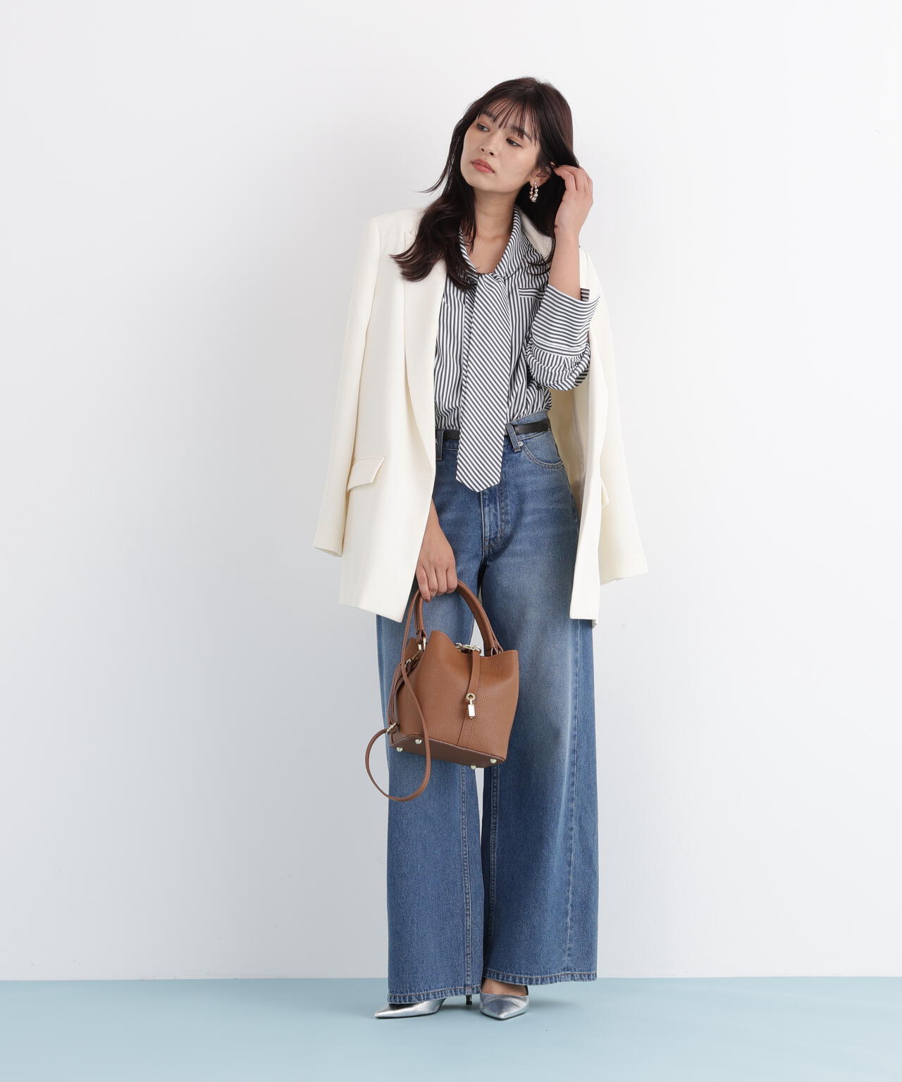 ストライプスリーブジャケット