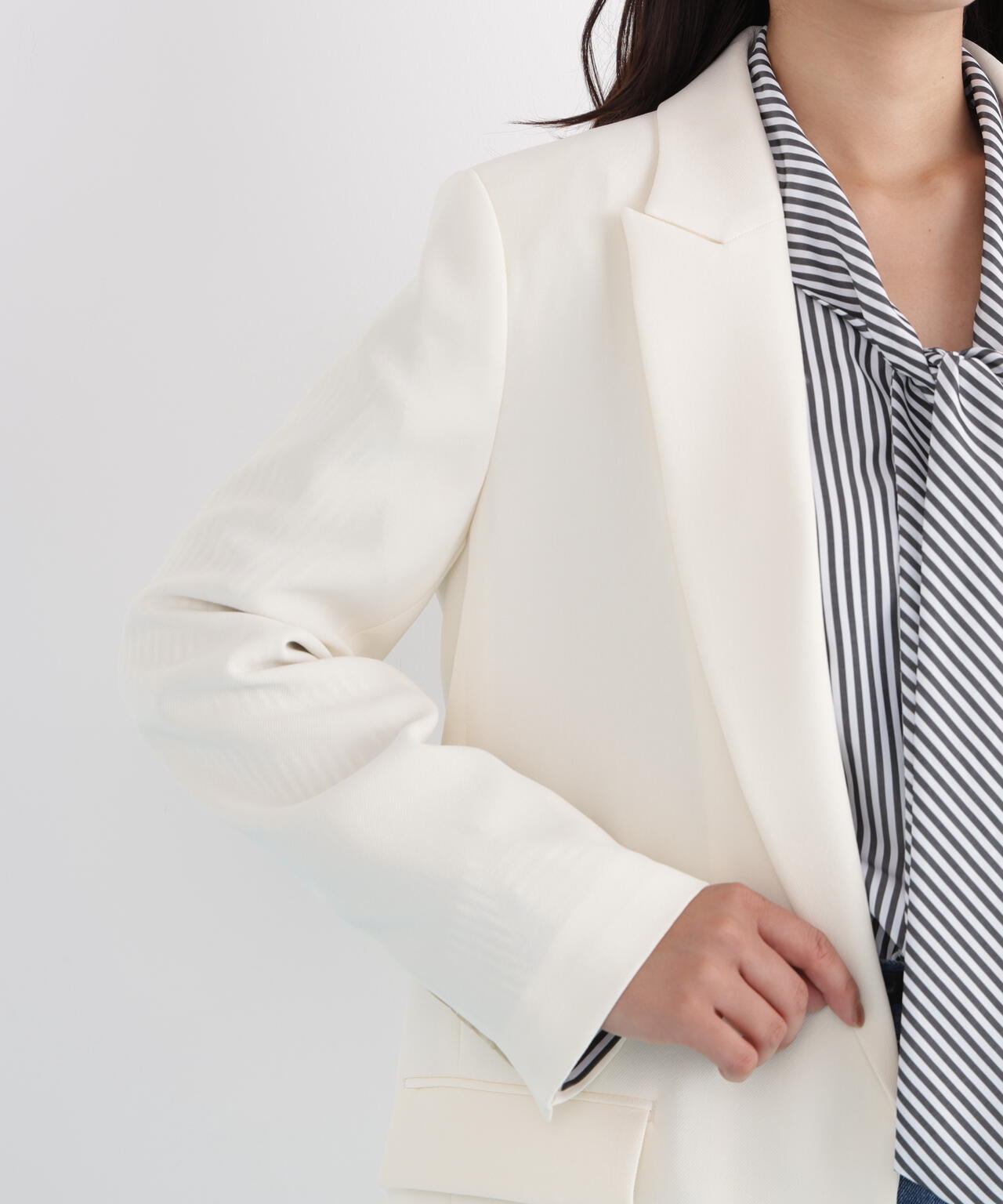 ストライプスリーブジャケット