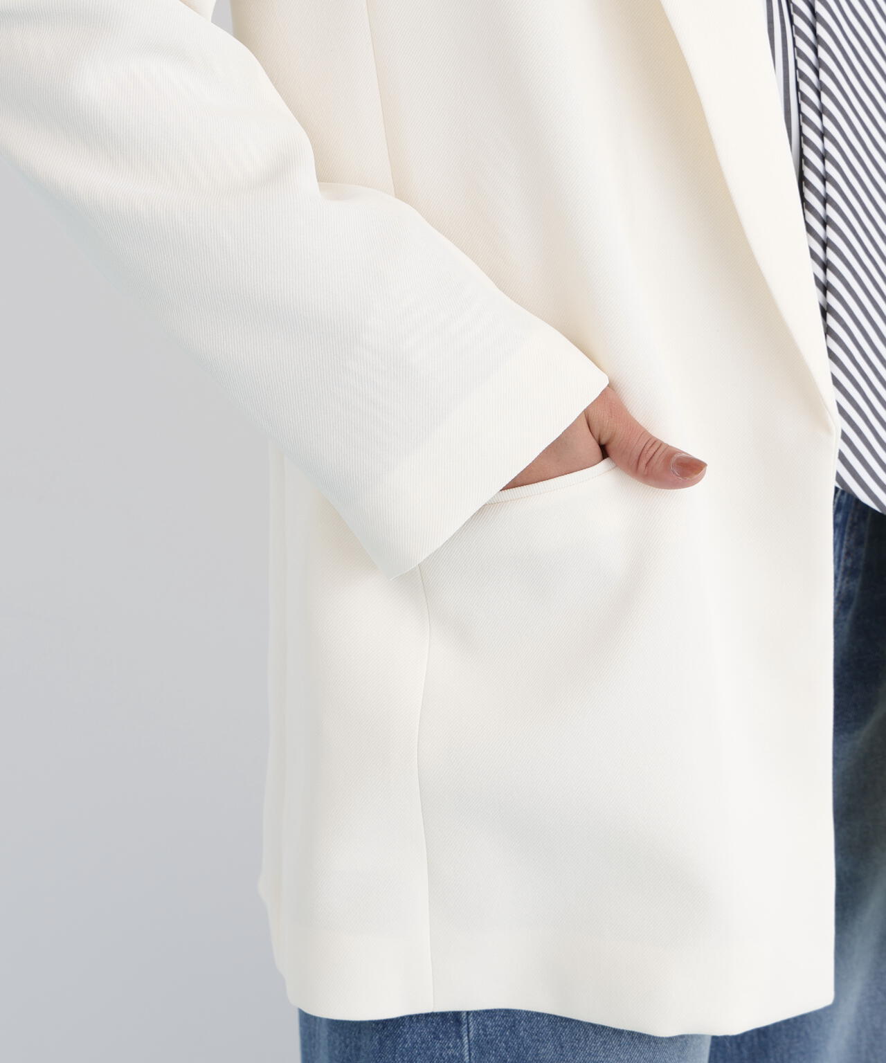 ストライプスリーブジャケット