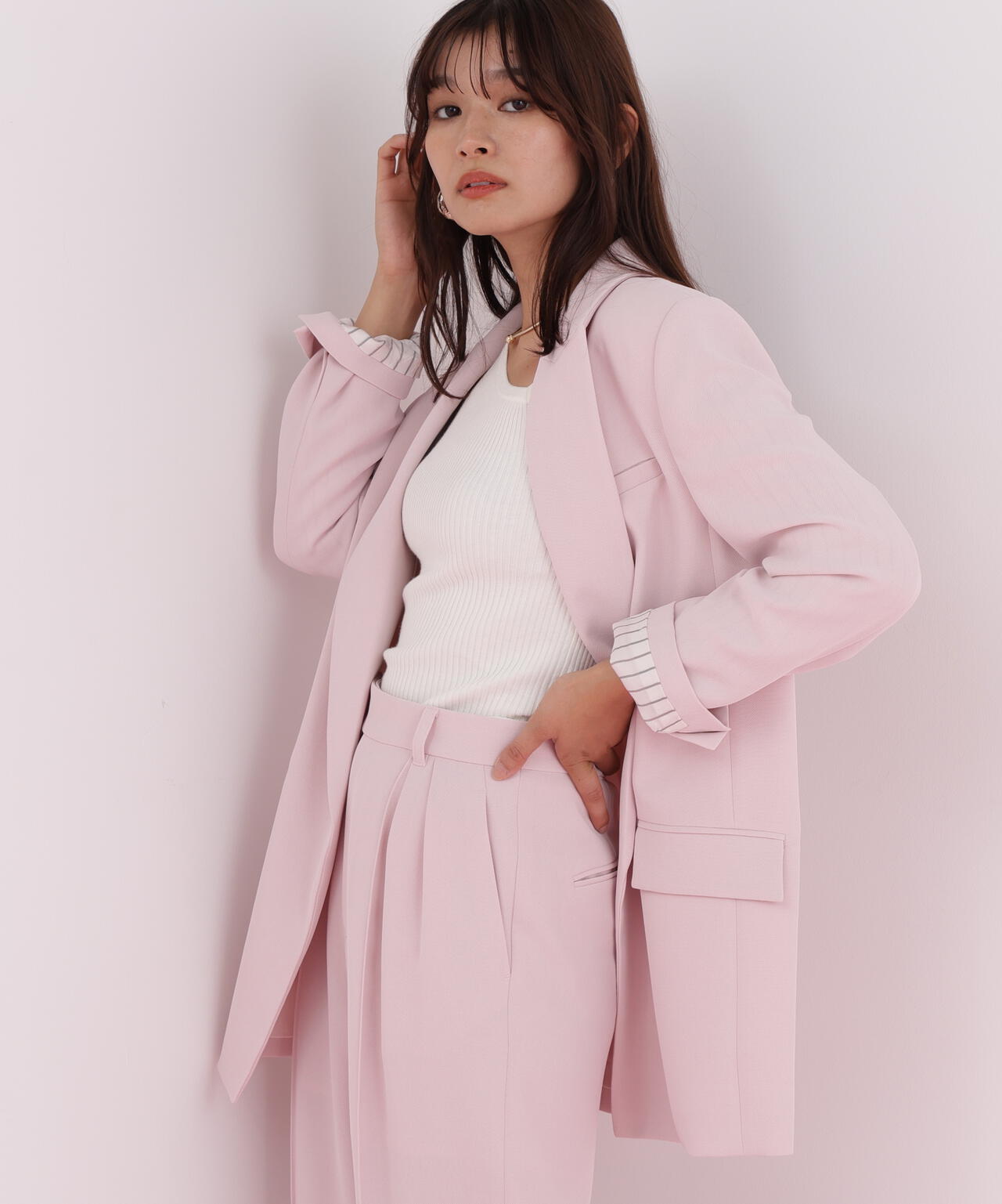 ストライプスリーブジャケット