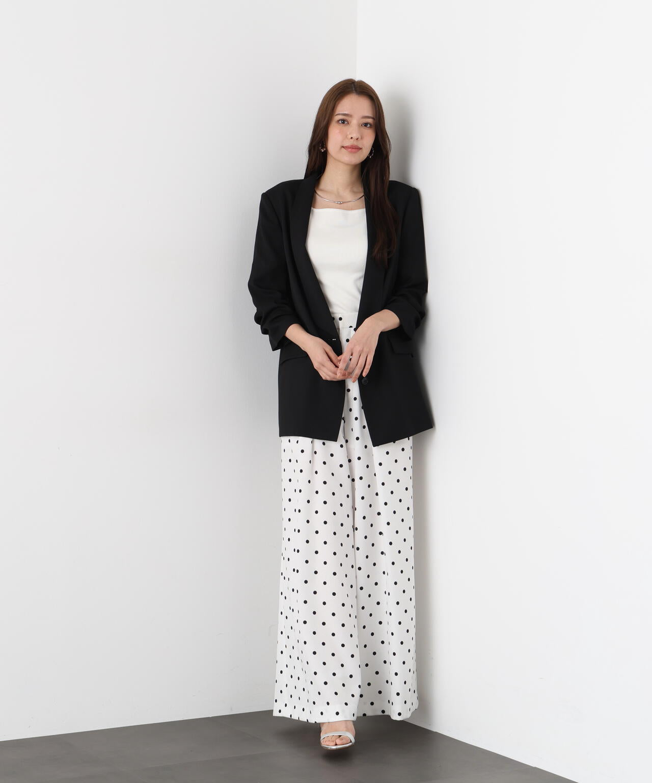 ショールカラーロングジャケット