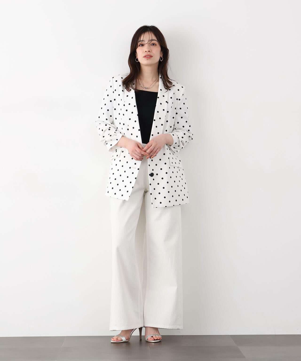 ショールカラーロングジャケット