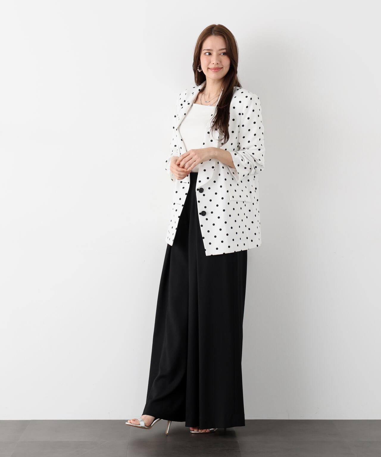 ショールカラーロングジャケット