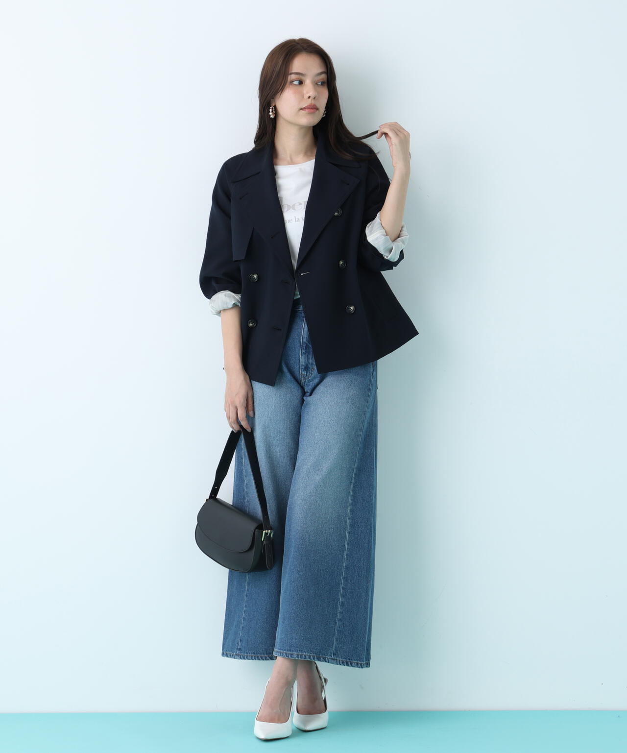 ソフトオックスショートトレンチコート