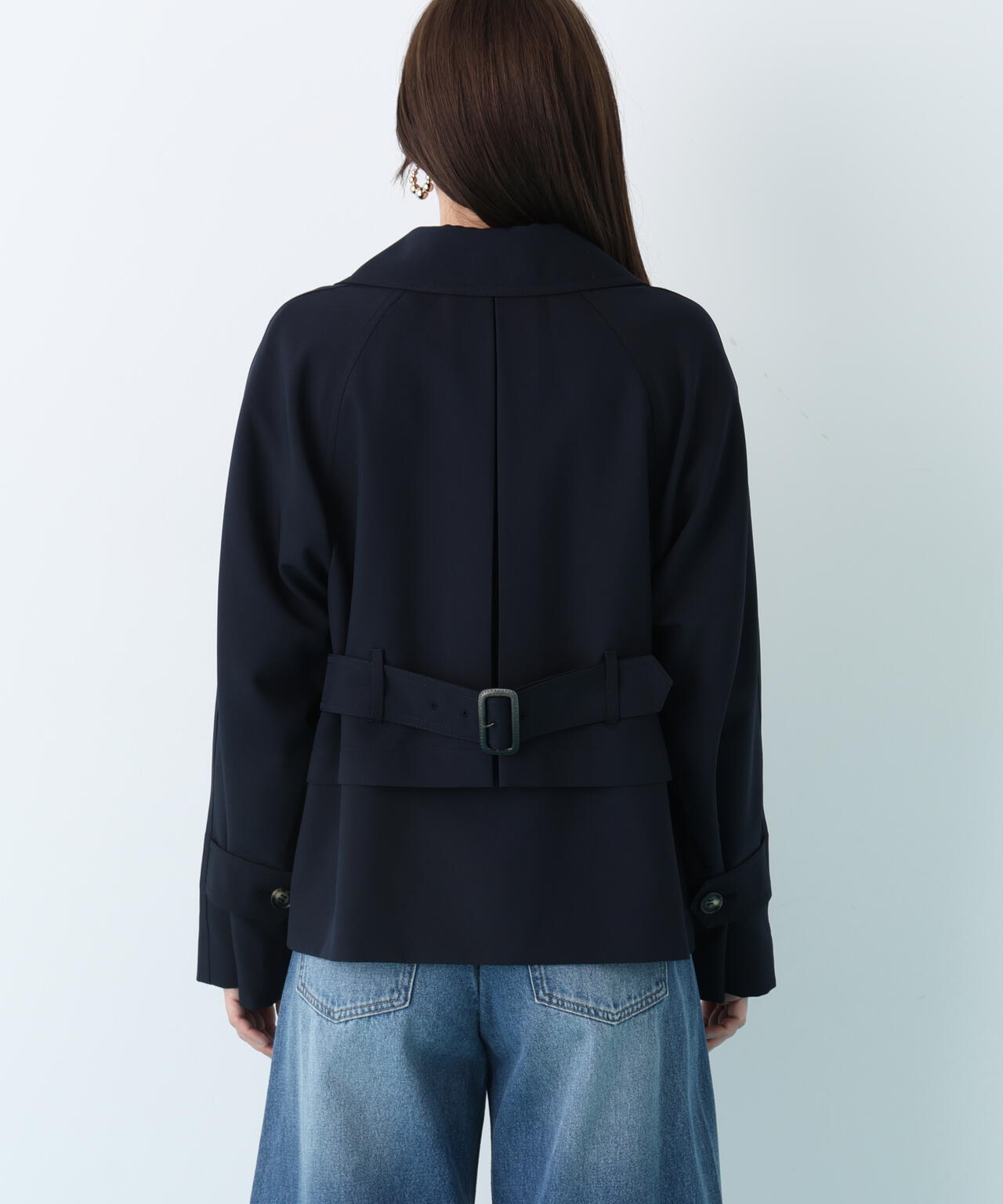 ソフトオックスショートトレンチコート