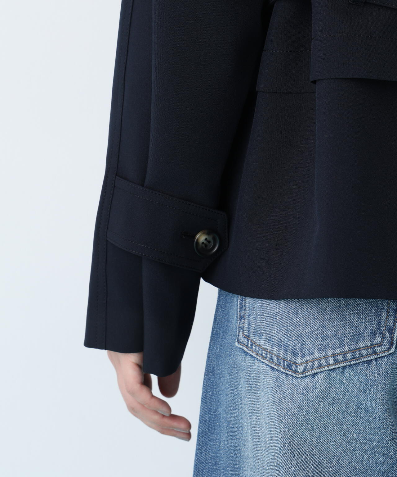 ソフトオックスショートトレンチコート