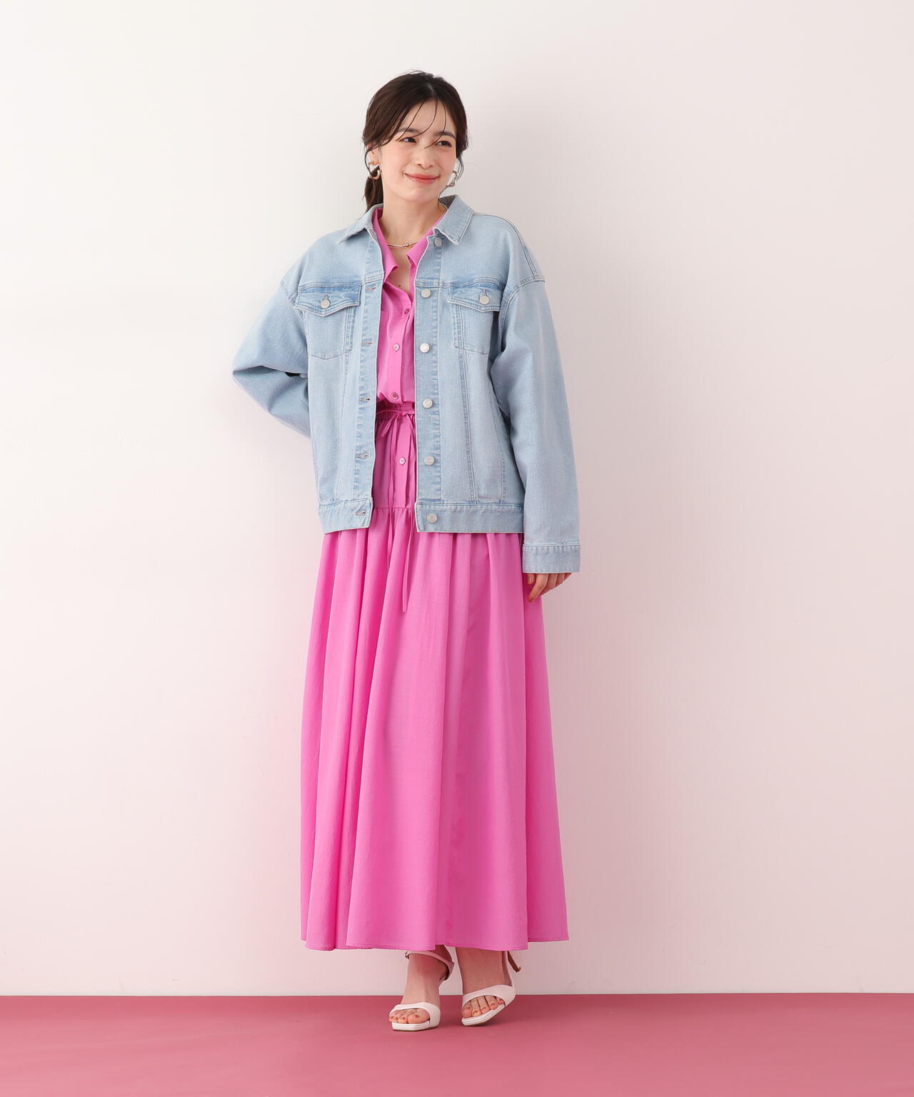 ルーズカラーデニムジャケット