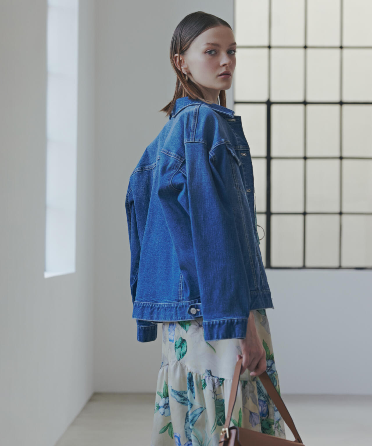 ルーズカラーデニムジャケット