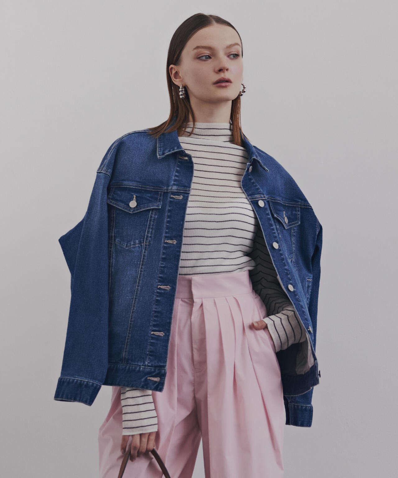 ルーズカラーデニムジャケット