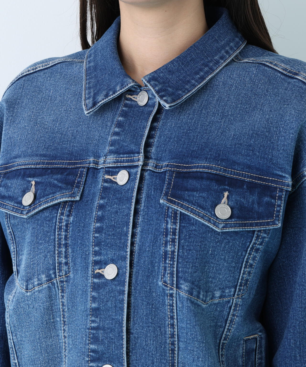 ルーズカラーデニムジャケット