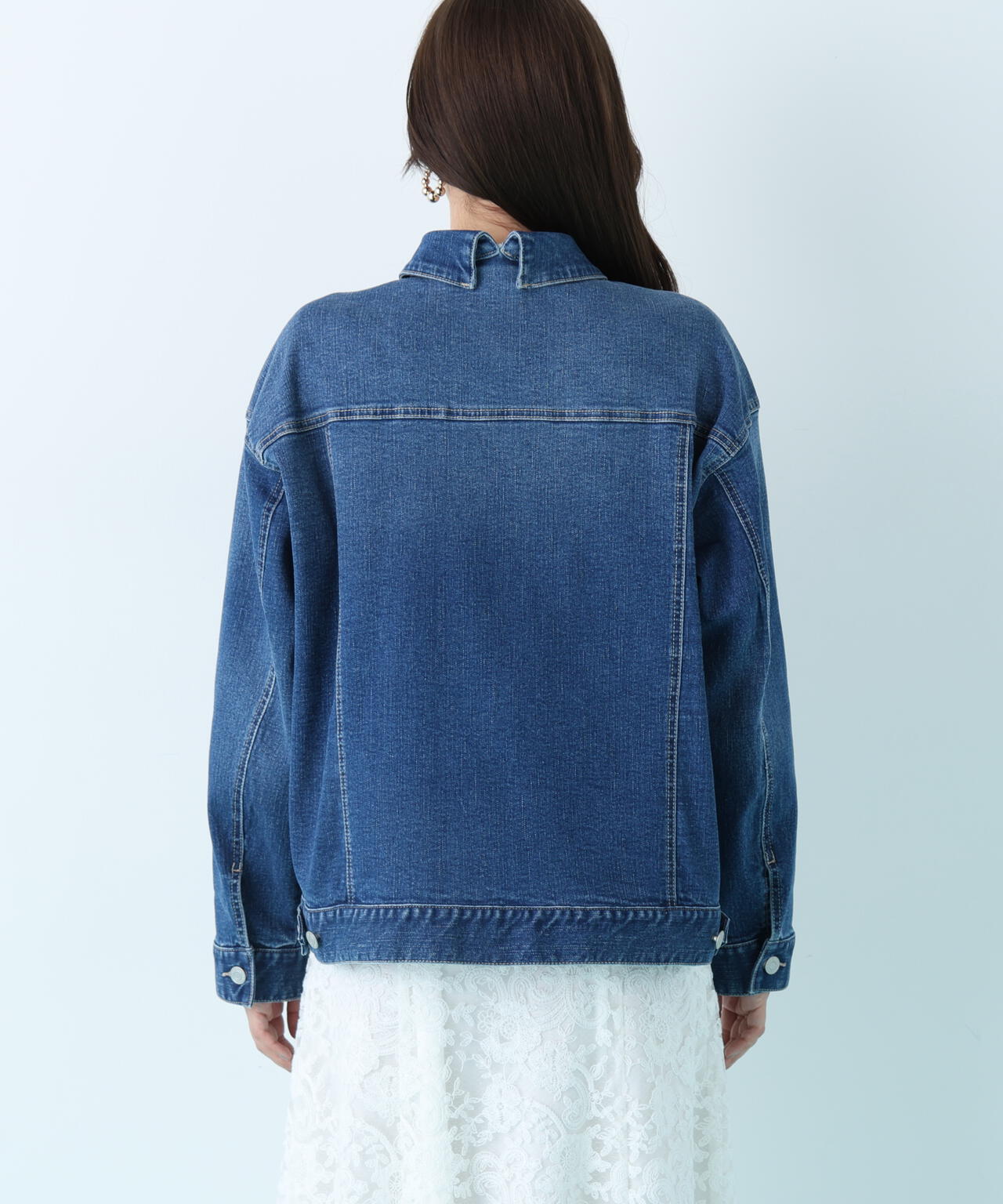 ルーズカラーデニムジャケット